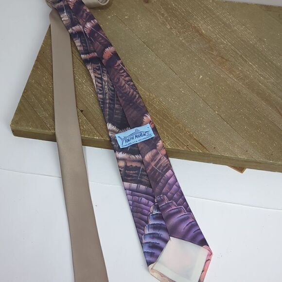 Ralph Marlin turkey tie vintage thanksgiving - Picture 4 of 5